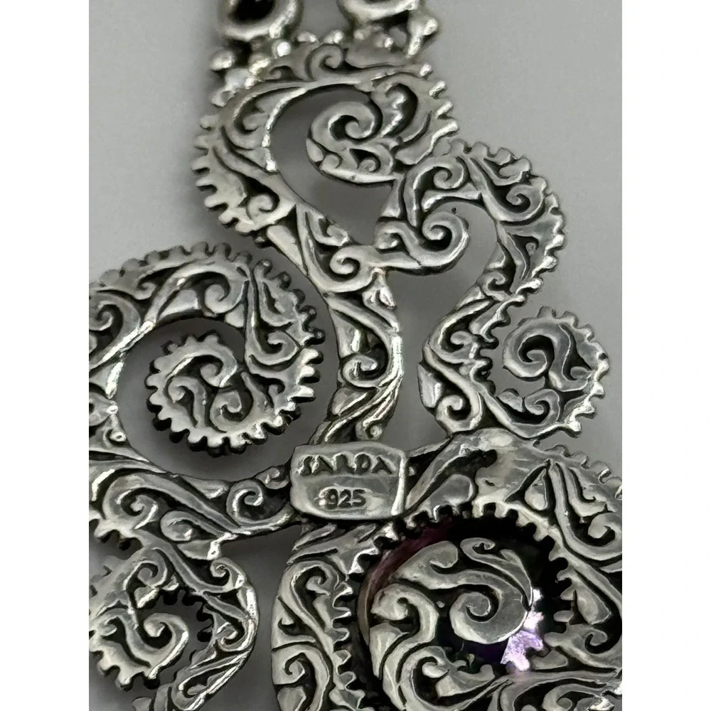 Sarda Sterling Silver Mystic‎ Quartz Swirl Design Pendant
